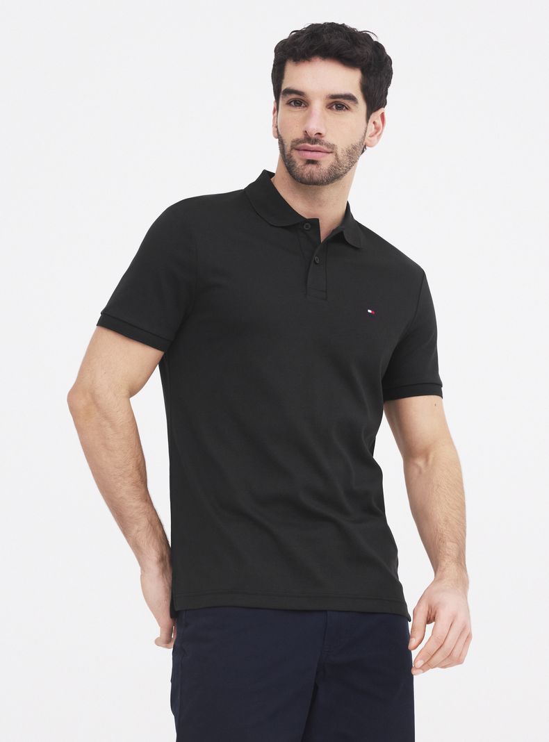 Polera Piqué Sólida Cuello Polo