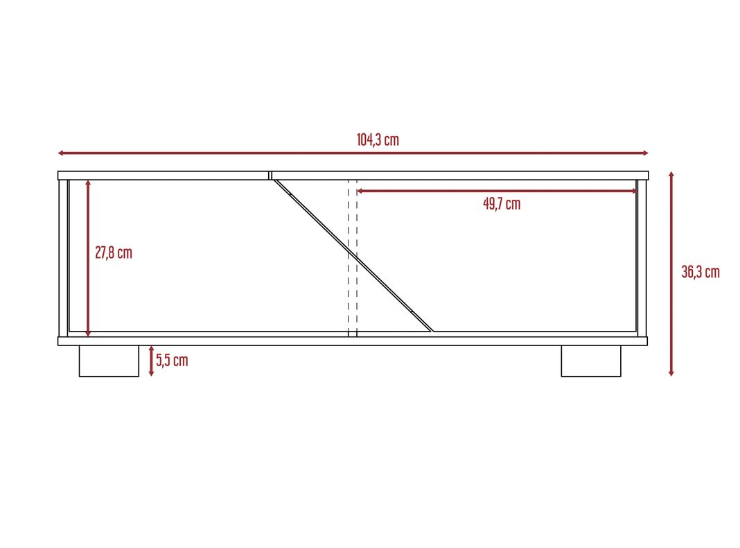 Combo Muebles Fraktal Habano Miel Bar + Mesa Centro-7