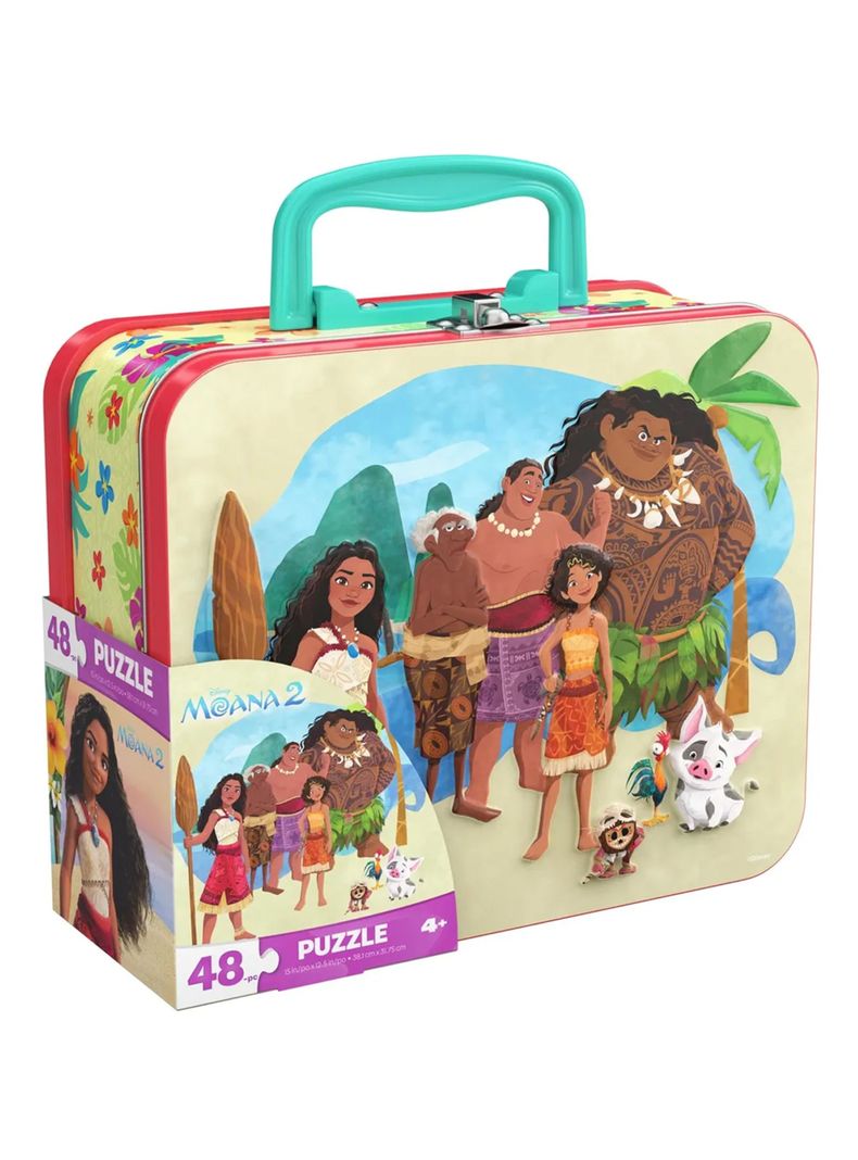 Puzzle Set Moana 2 en Caja Metálica 48 Piezas