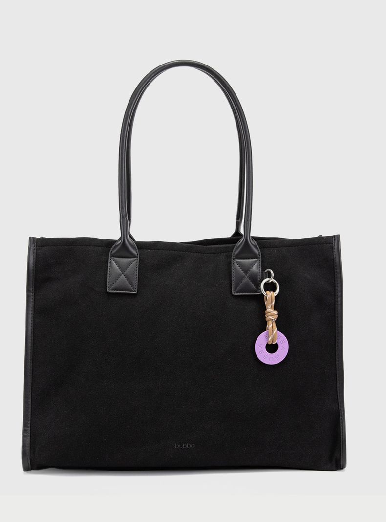 Cartera Tipo Tote Suede Black