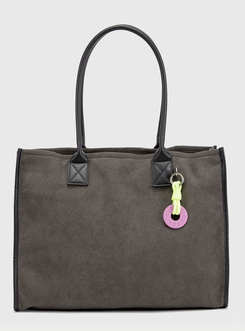 Cartera Tipo Tote Suede Brown