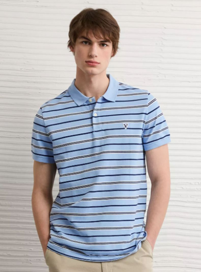 Polera AE Slim Fit Polo de Piqué con Logotipo