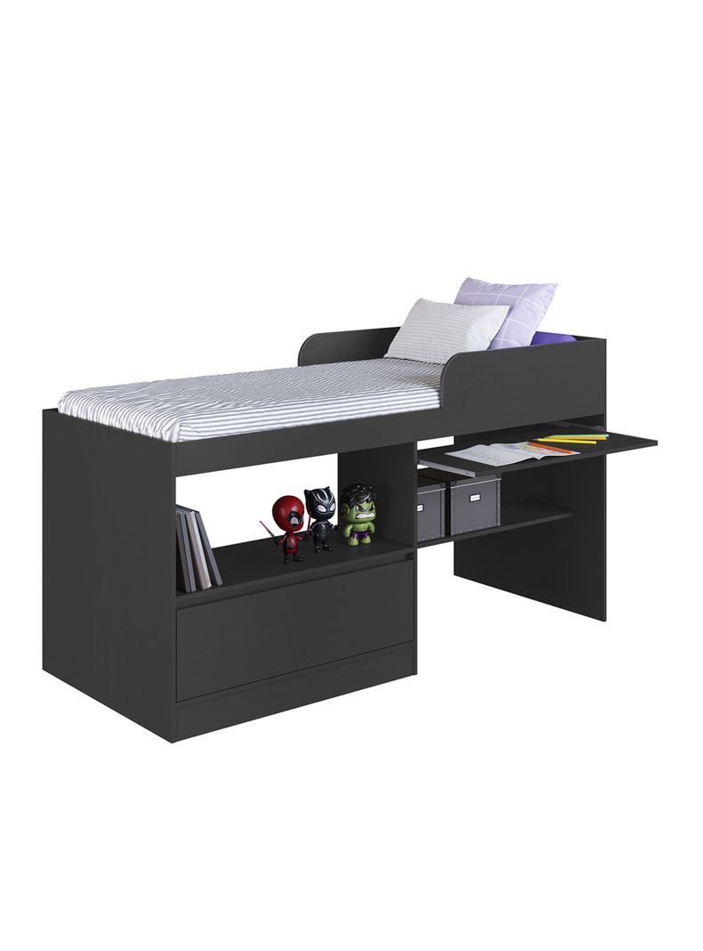 Cama Alta Multifuncional 1 Plaza Jacarta