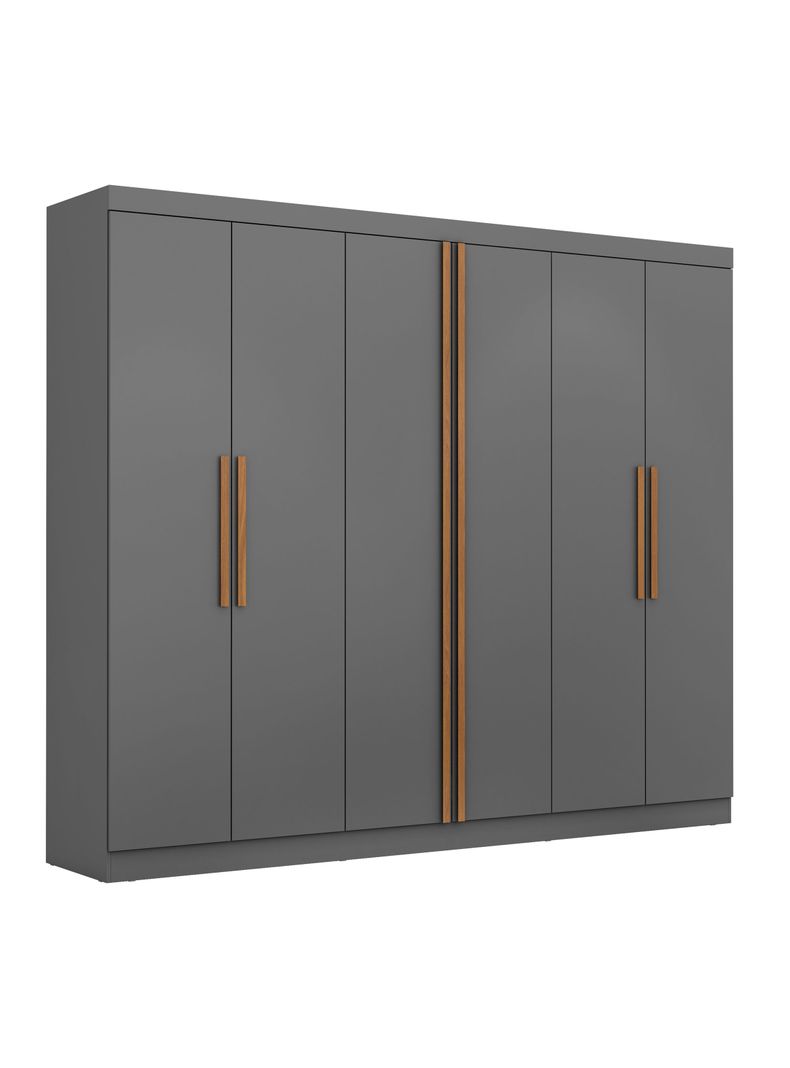 Clóset Titanium 6 Puertas 4 Cajones Gris