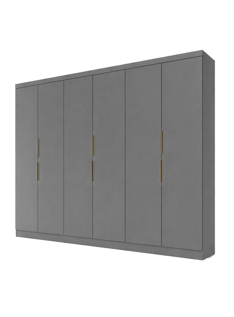 Clóset 12K 6 Puertas 4 Cajones Gris