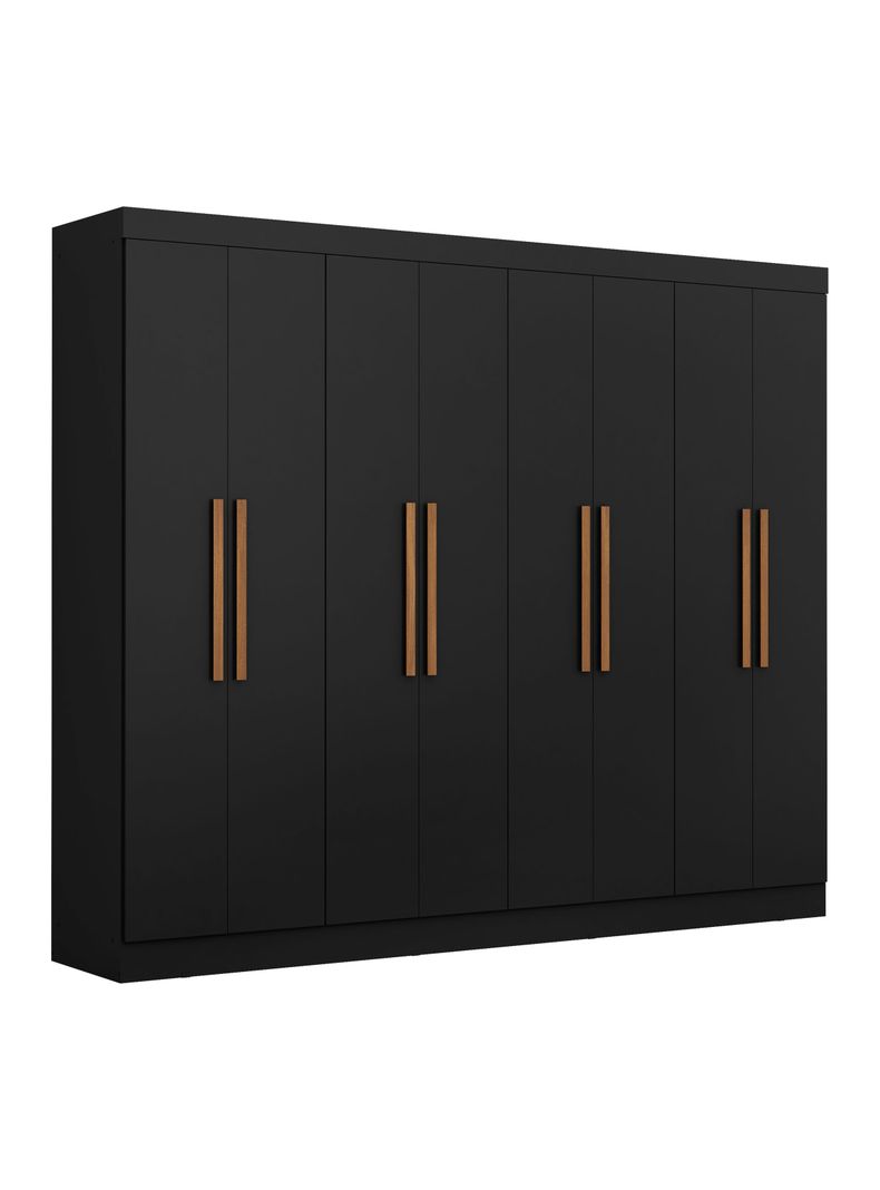 Clóset Paris 8 Puertas 4 Cajones Negro