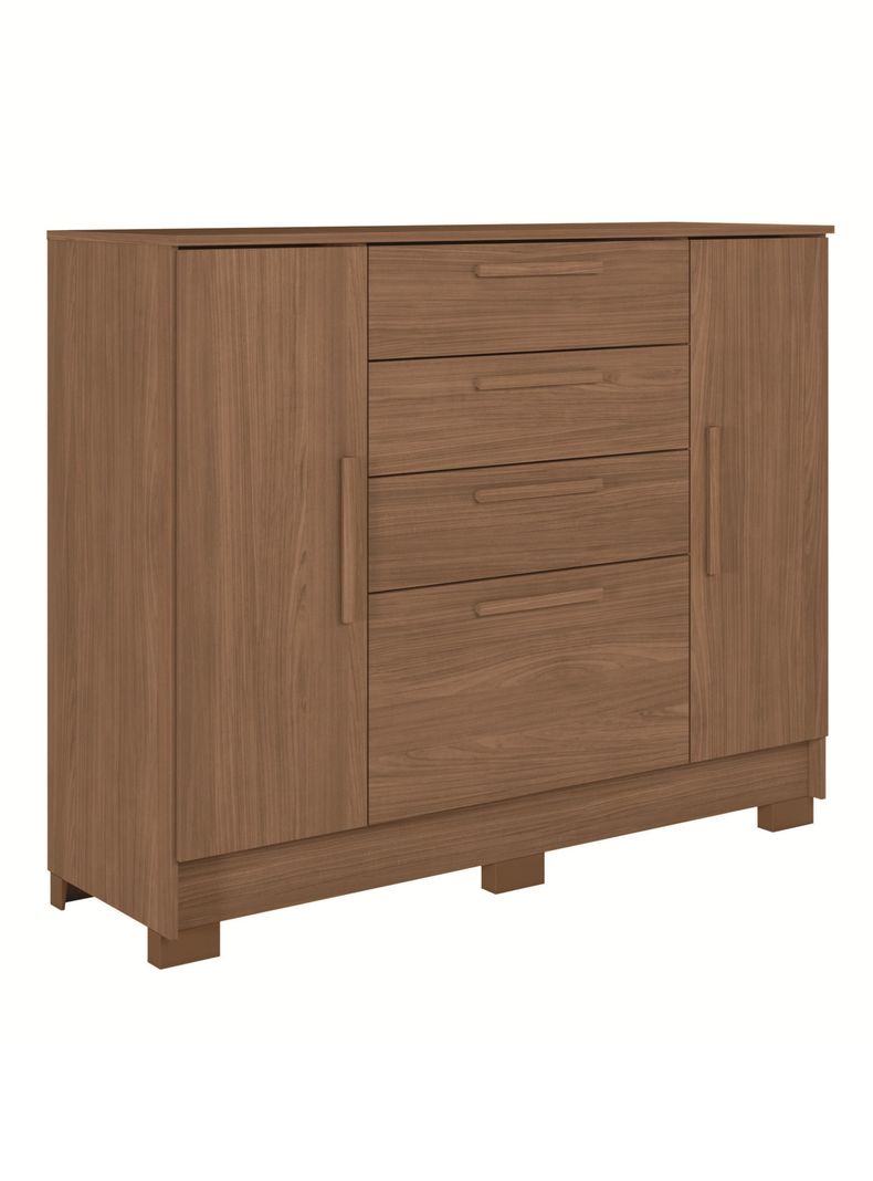 Cómoda 4 Cajones 2 Puertas Jatoba Pinhais