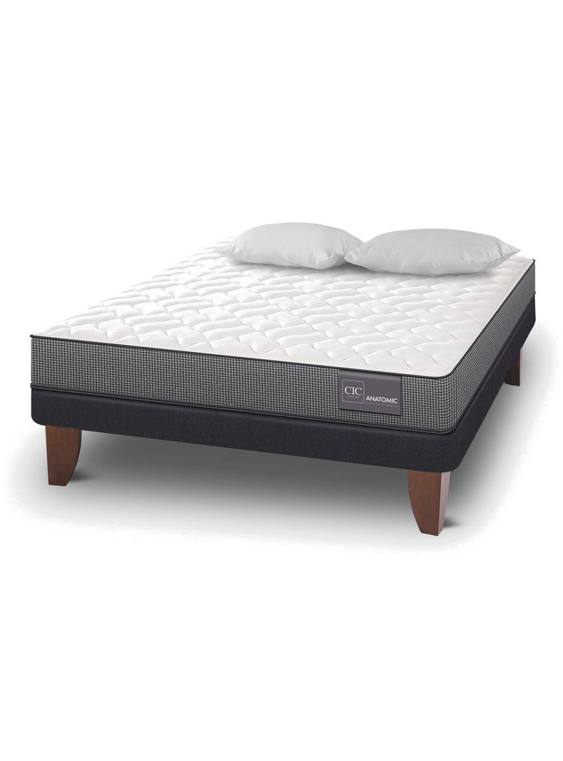 Cama Europea Anatomic 2 Plazas + Almohadas-0