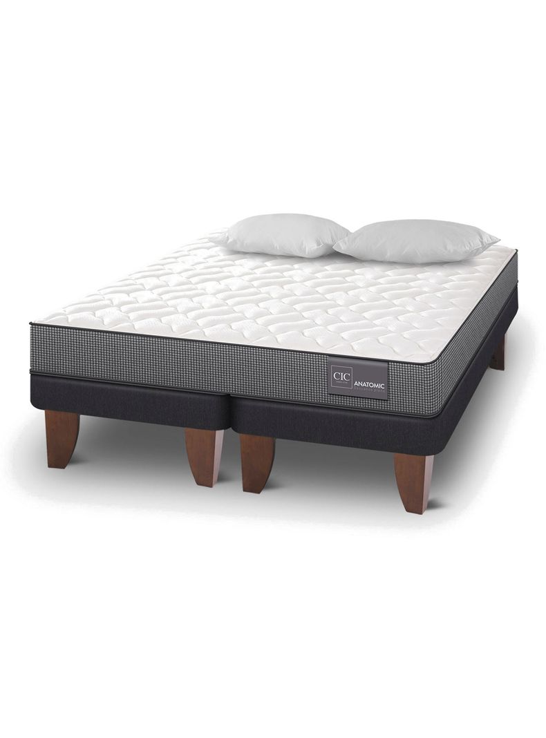 Cama Europea Anatomic Base Dividida 2 Plazas + Almohadas-0