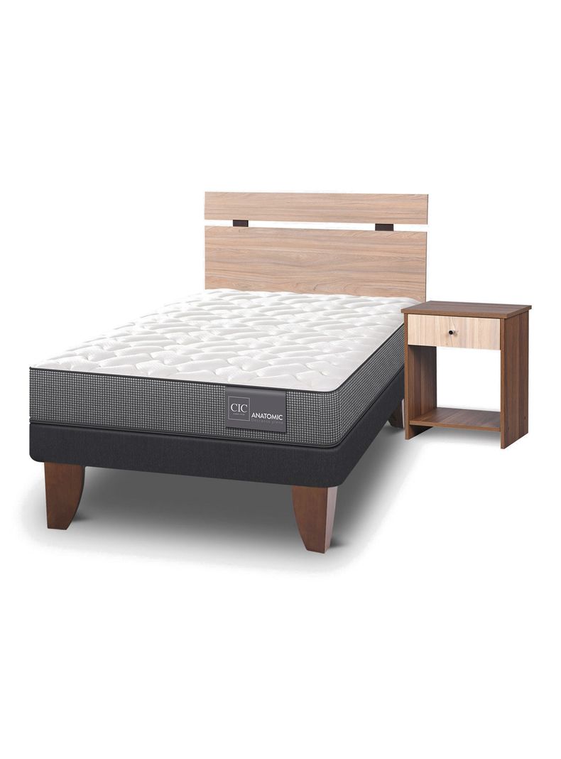 Cama Europea Anatomic 1.5 Plazas Set Muebles Olmo-0