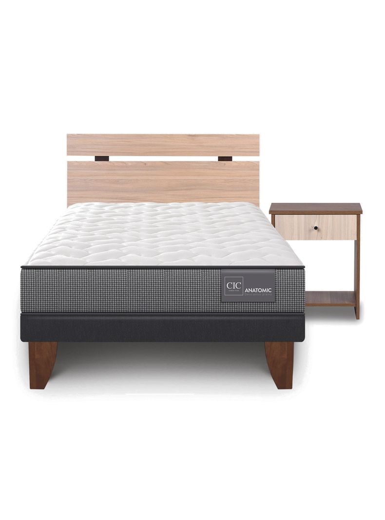 Cama Europea Anatomic 1.5 Plazas Set Muebles Olmo-2