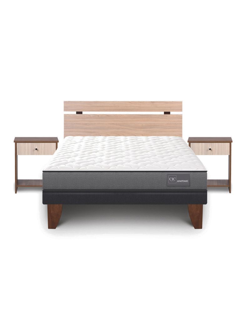 Cama Europea Anatomic 2 Plazas + Set Olmo-2