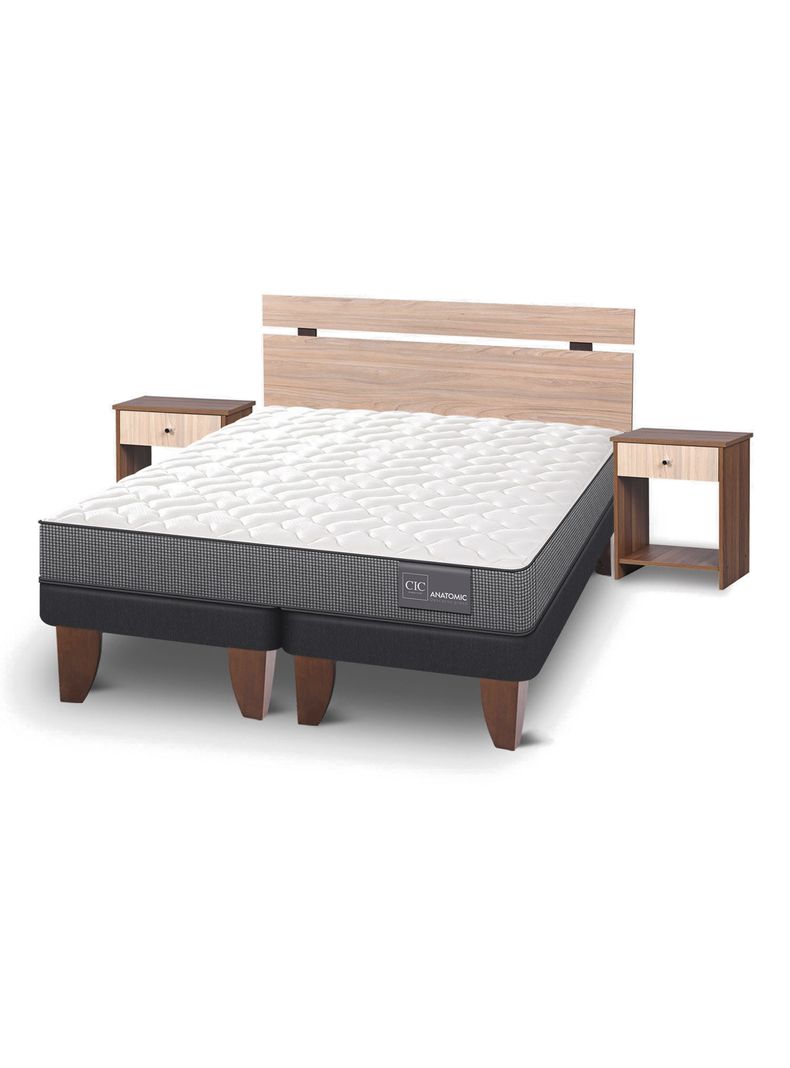Cama Europea Anatomic Base Dividida 2 Plazas Set Muebles Olmo-0