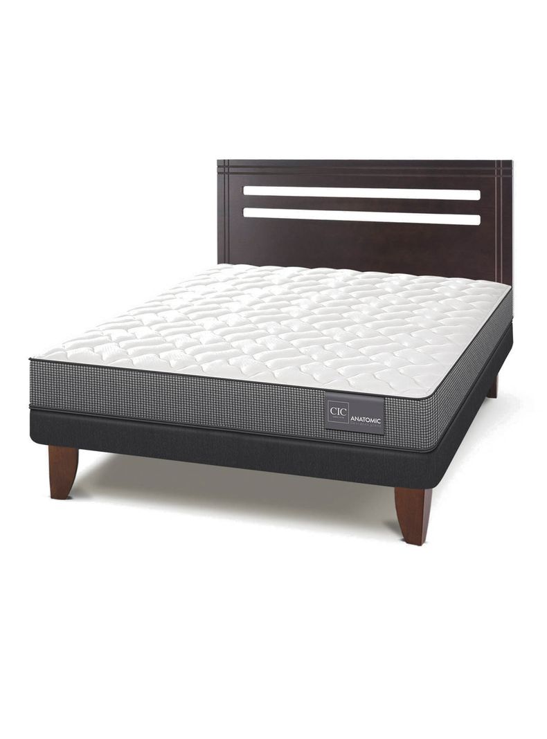 Cama Europea Anatomic 2 Plazas + Respaldo Múnich