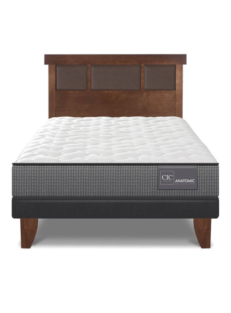 Cama Europea Anatomic 1.5 Plazas + Respaldo Dublin-2