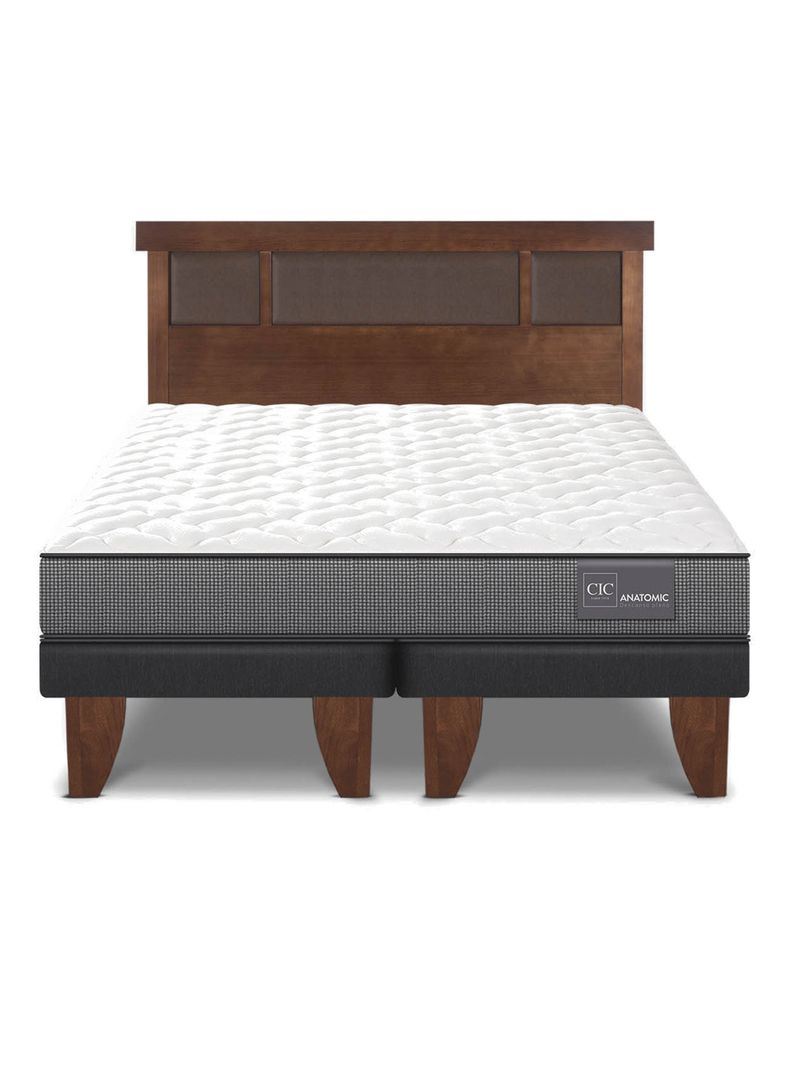 Cama Europea Anatomic 2 Plazas Base Dividida + Respaldo Dublín-2