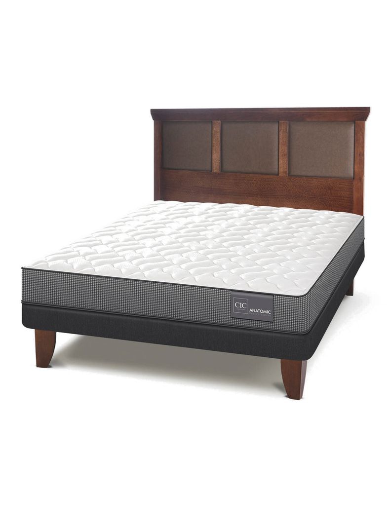 Cama Europea Anatomic 2 Plazas + Respaldo Torino-0