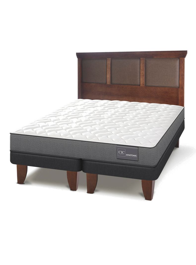 Cama Europea Anatomic King + Respaldo Torino-0