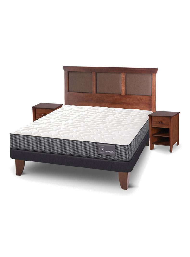 Cama Europea Anatomic 2 Plazas + Set Torino-0
