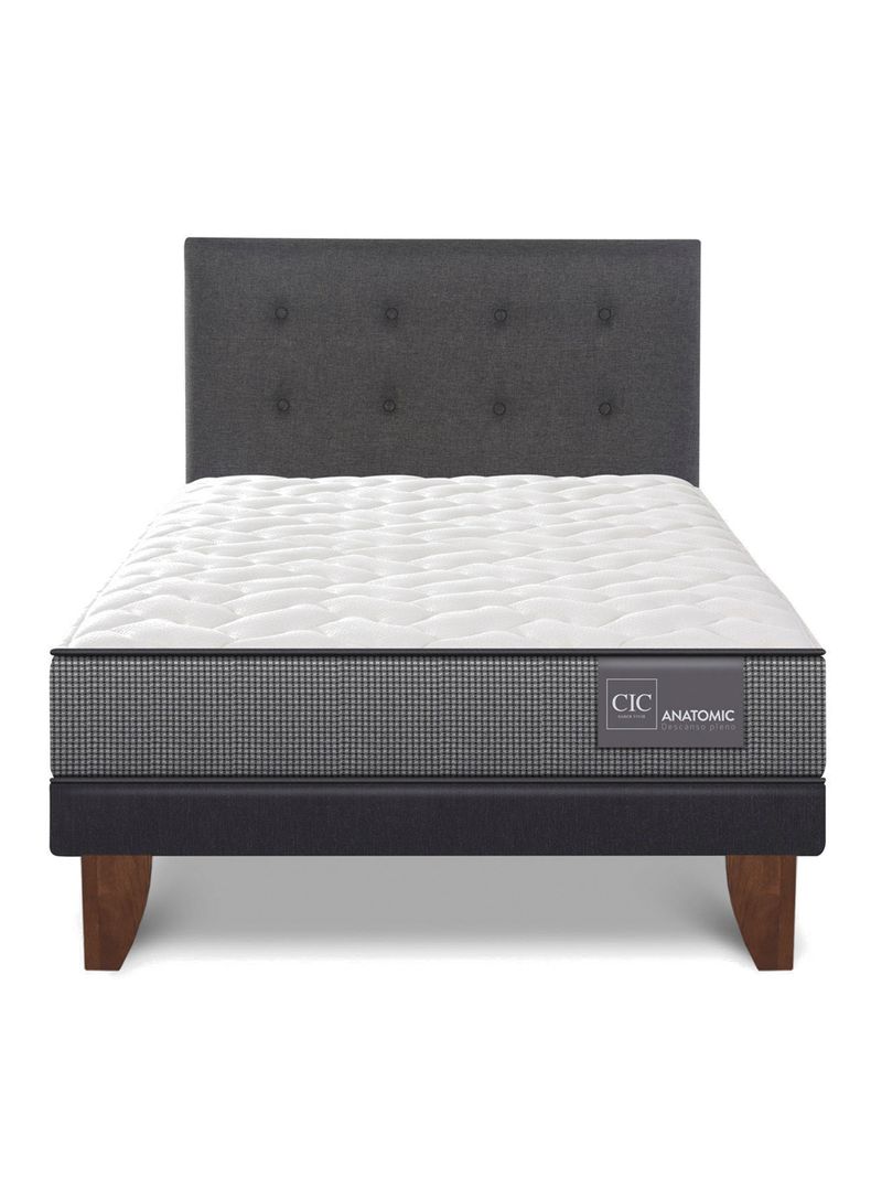 Cama Europea Anatomic 1.5 Plazas + Respaldo Eufra-2