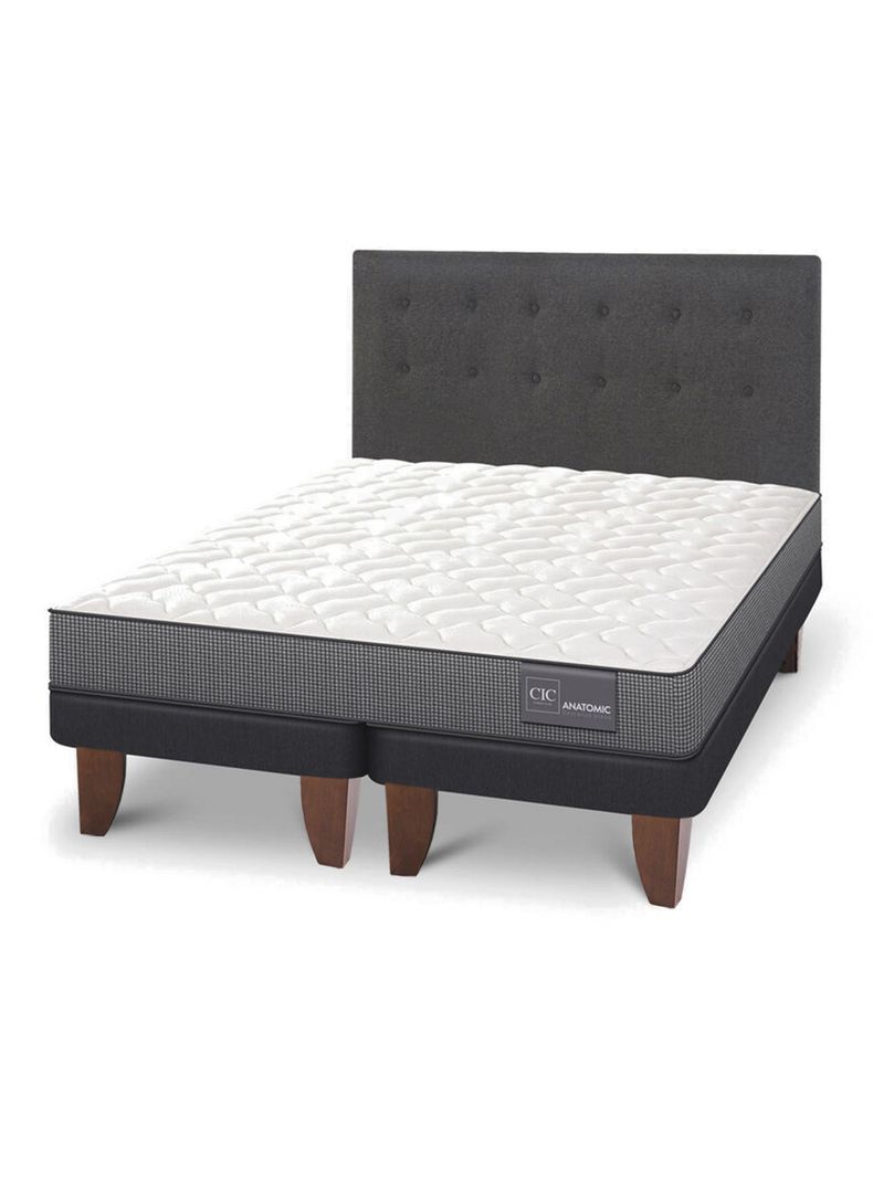 Cama Europea Anatomic 2 Plazas Base Dividida + Respaldo Eufrates-0