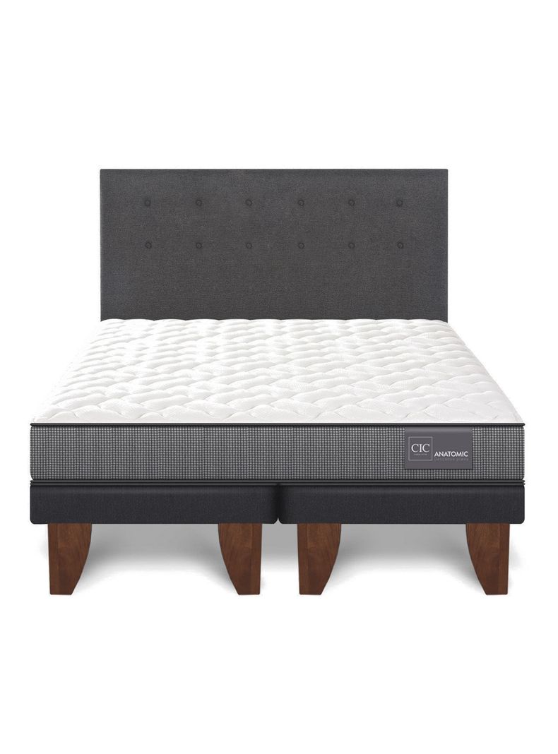 Cama Europea Anatomic 2 Plazas Base Dividida + Respaldo Eufrates-1