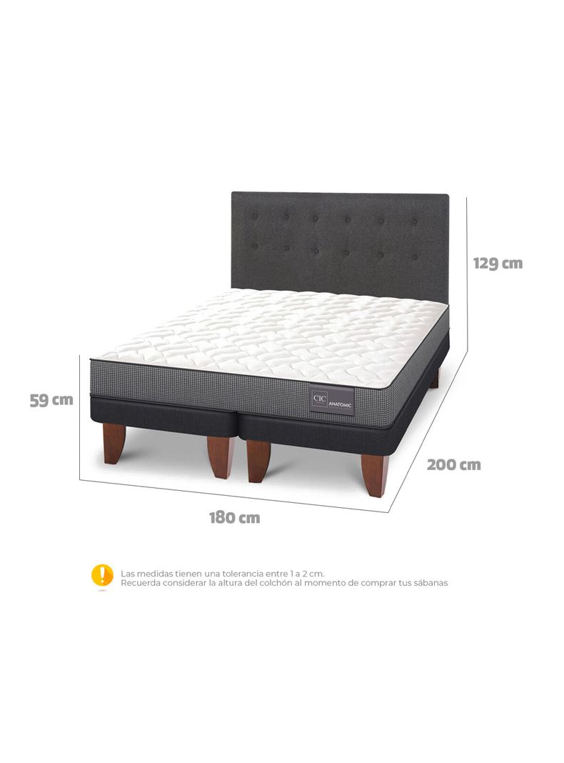 Cama Europea Anatomic King + Respaldo Eufrates-1
