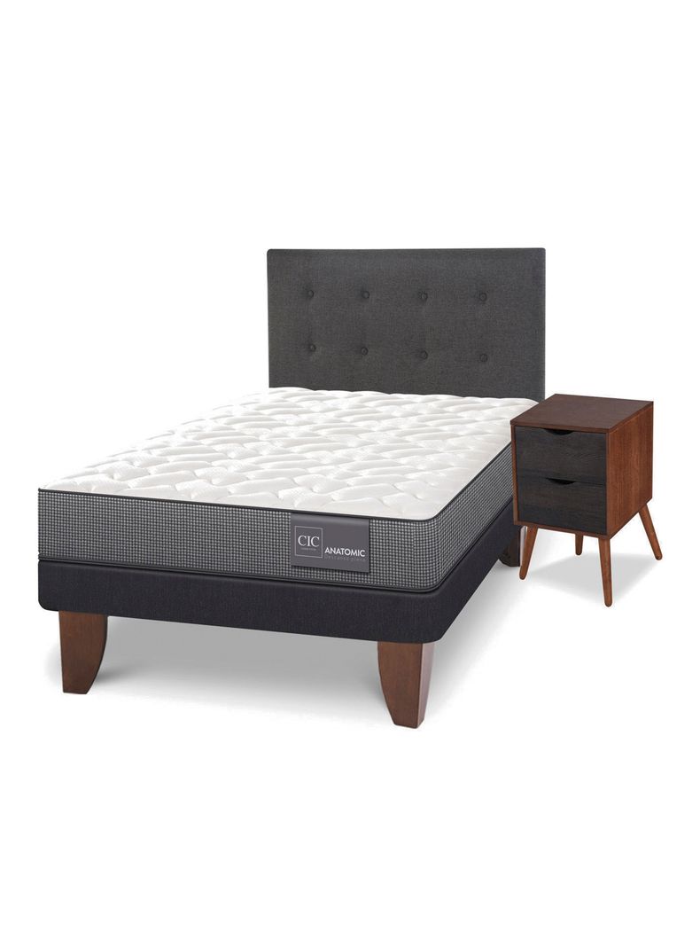 Cama Europea Anatomic 1.5 Plazas + Set Eufrates-0