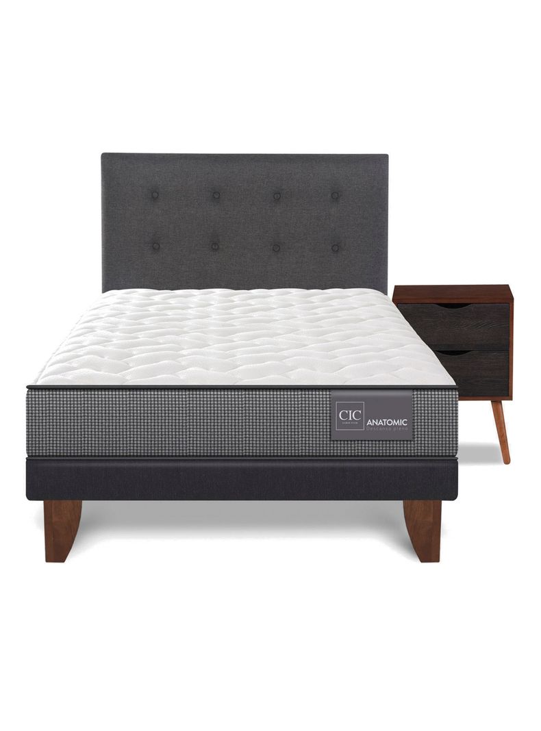 Cama Europea Anatomic 1.5 Plazas + Set Eufrates-2