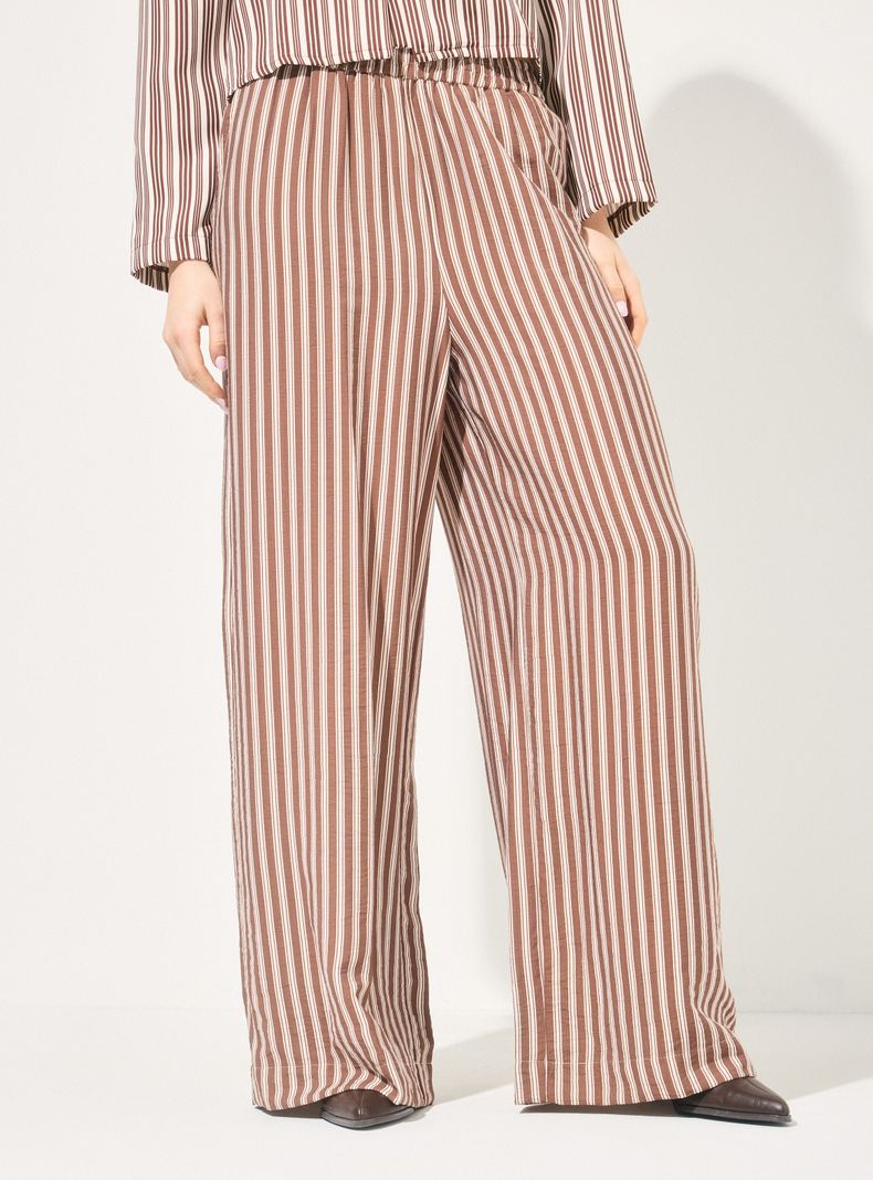 Pantalón Rayas Wide Leg Tiro