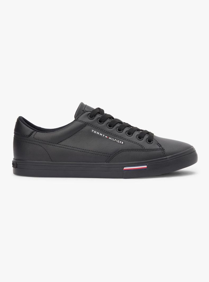 Zapatilla Urbana Cuero Lisa Black Hombre
