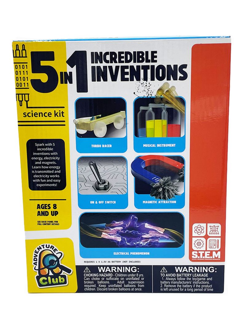 Juguetes de Aprendizaje Kit de Ciencias 5 en 1 Inventos