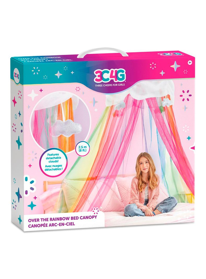 Accesorios Casas de Muñecas Dosel para Cama Arcoíris
