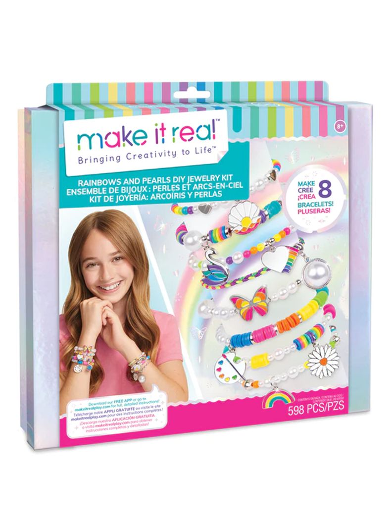 Accesorios Manualidades Set para Hacer Pulseras Arcoíris