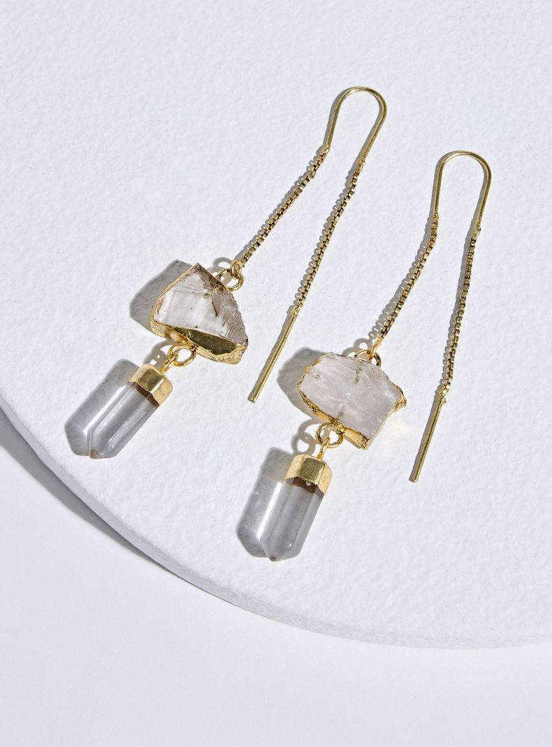 Aros Colgantes con Cuarzos