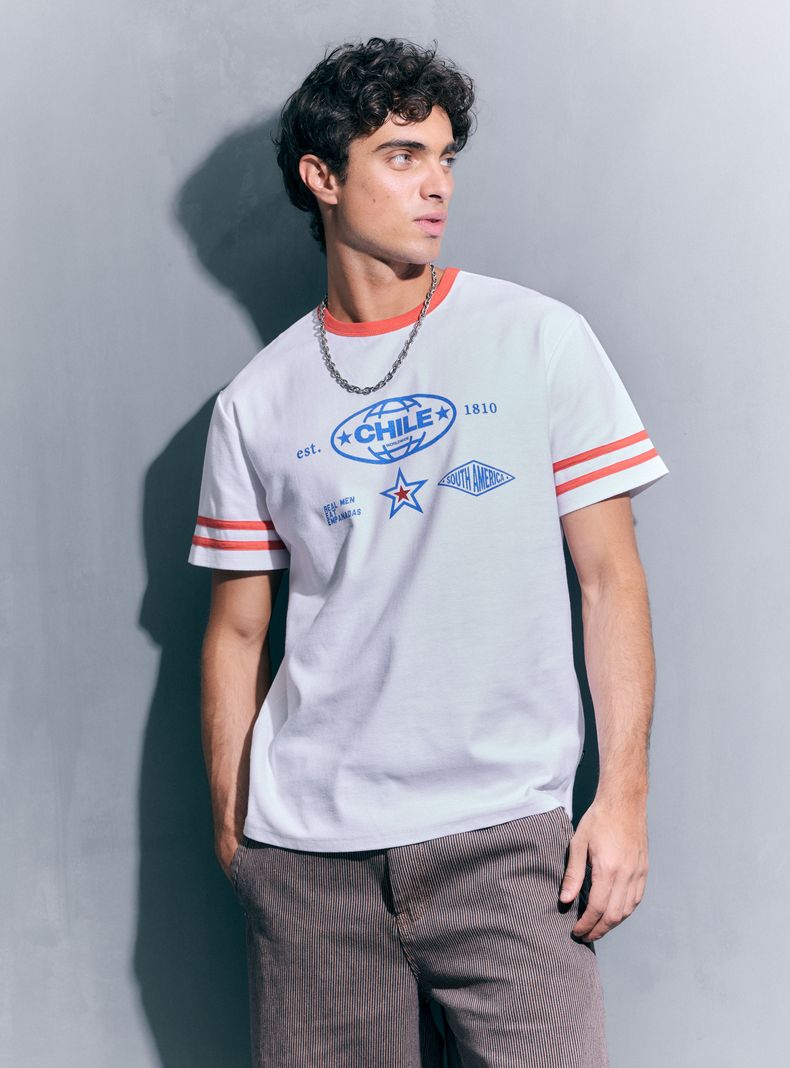 Polera Patria Cuello Redondo Manga Corta