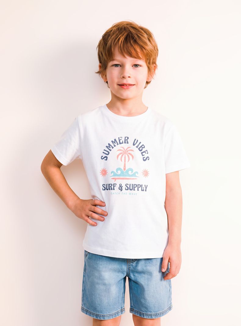 Polera Estampado Frontal Playero