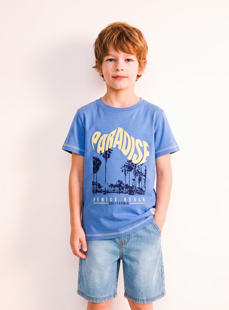 Polera Estampado Temática Surfera