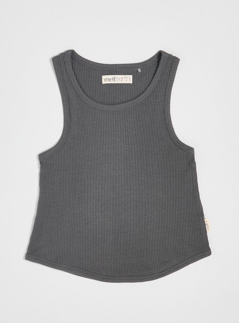 Polera sin Mangas Rib Color Niña