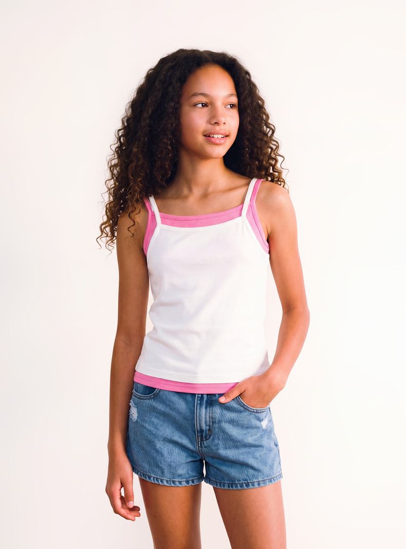 Polera Doble Capa Bicolor