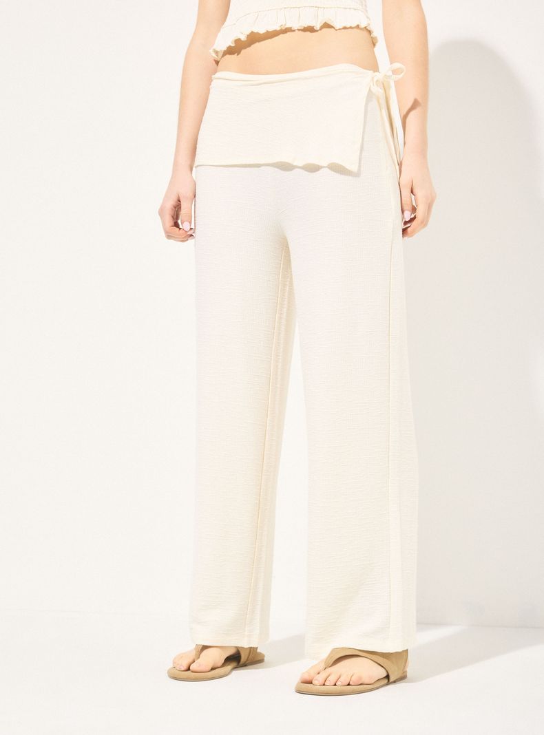 Pantalón con Pañuelo Wide Leg