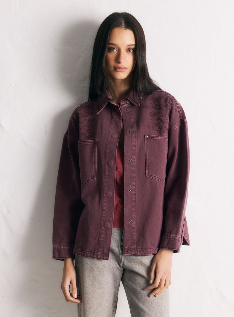 Chaqueta Oversize con Bolsillos Frontales