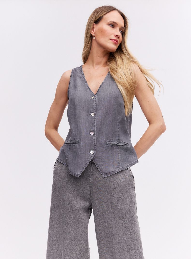 Blusa Vest Tencel