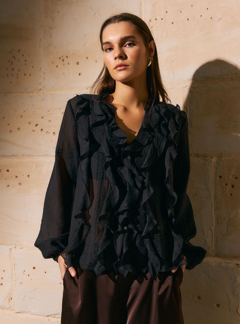 Blusa Fluida Volantes