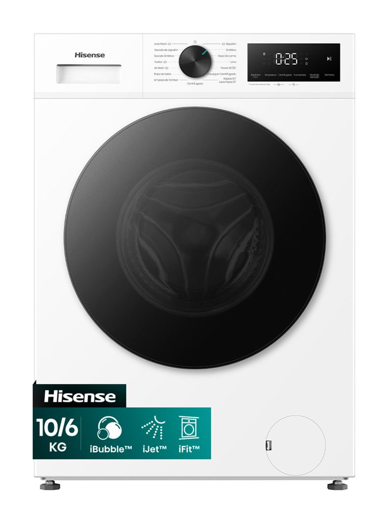 Hisense Lavadora-Secadora Carga Frontal 10/6 Kg WD1i1041BW