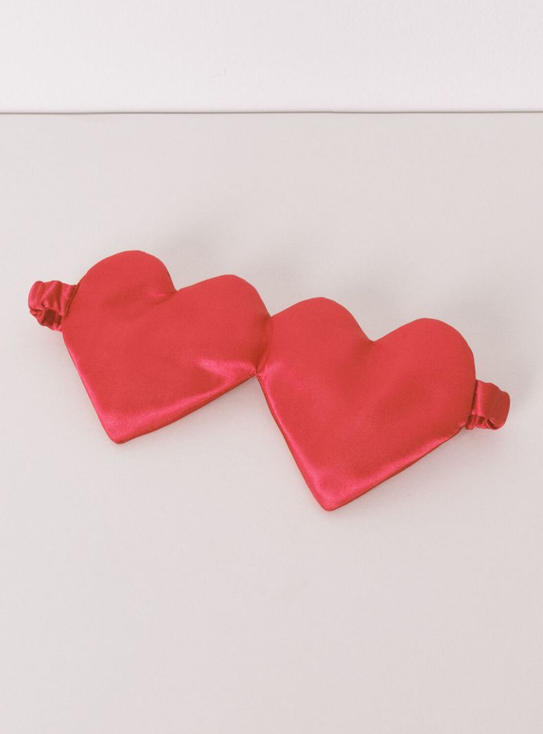 Antifaz Dormir Corazones Rojo