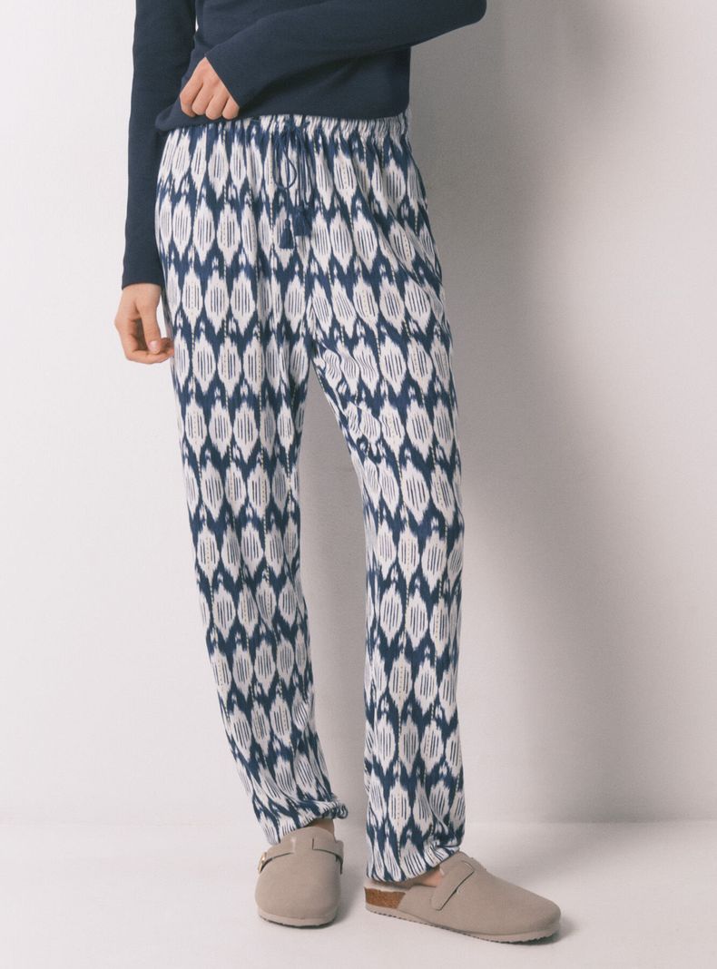 Pantalón Largo Estampado Boho