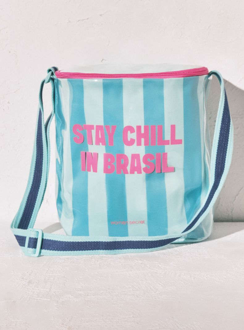 Bolsa Refrigerante con Rayas Azules