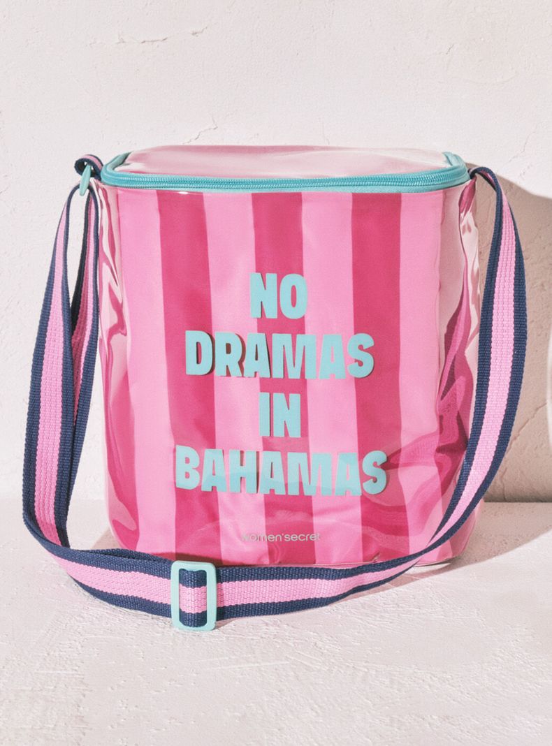 Bolsa Refrigerante Rayas Rosa