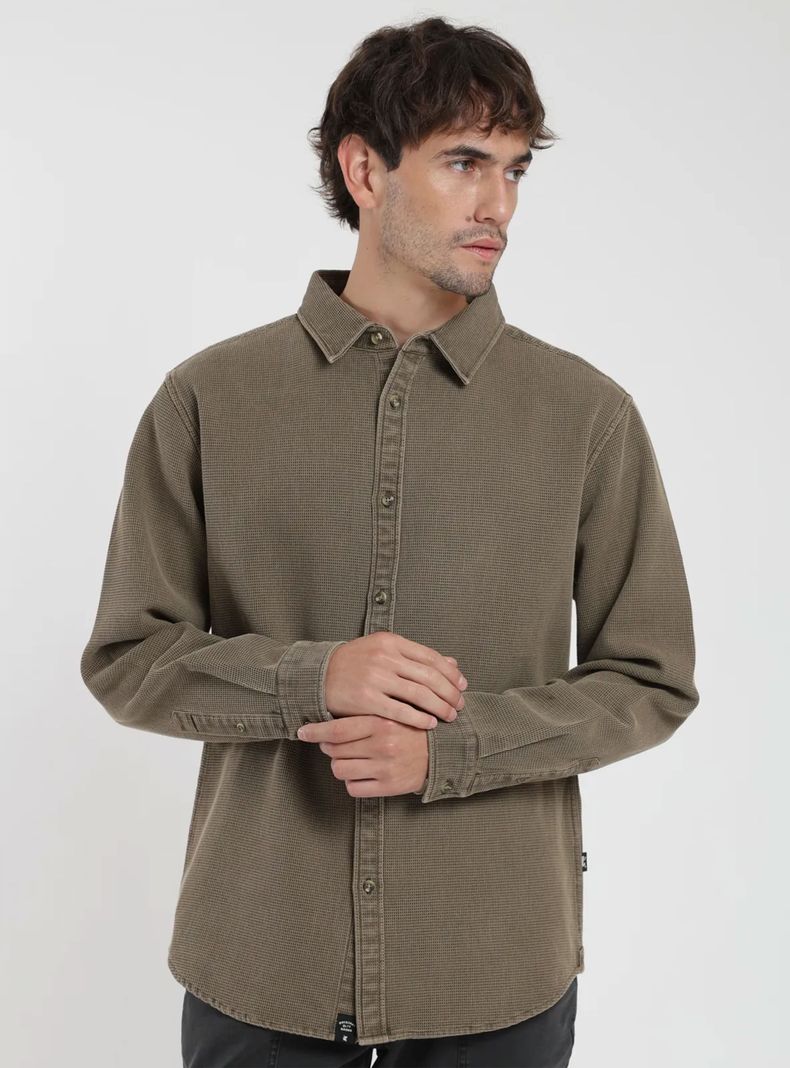 Camisa Manga Larga Waffle